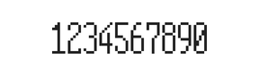 5×12数字点阵字体 ddN512AB0239
