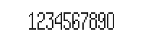 5×12数字点阵字体 ddN512AB0241