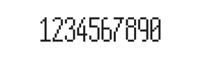 5×12数字点阵字体 ddN512AB0243