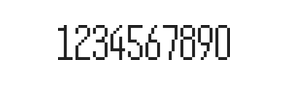 5×12数字点阵字体 ddN512AB0246