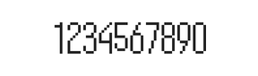 5×12数字点阵字体 ddN512AB0254