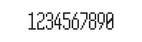 5×12数字点阵字体 ddN512AB0264