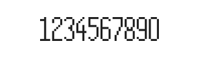 5×12数字点阵字体 ddN512AB0269