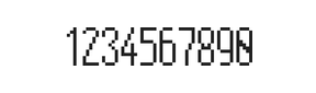 5×12数字点阵字体 ddN512AB0270
