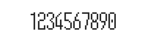 5×12数字点阵字体 ddN512AB0273