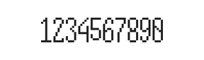 5×12数字点阵字体 ddN512AB0275