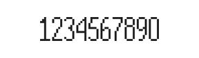5×12数字点阵字体 ddN512AB0276