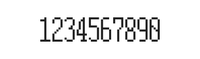 5×12数字点阵字体 ddN512AB0279
