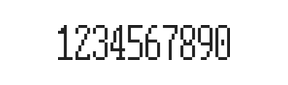 5×12数字点阵字体 ddN512AB0286
