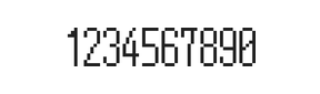 5×12数字点阵字体 ddN512AB0287