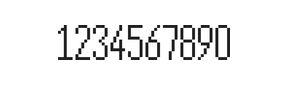5×12数字点阵字体 ddN512AB0291