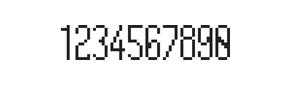 5×12数字点阵字体 ddN512AB0297