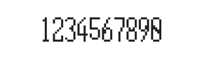 5×12数字点阵字体 ddN512AB0302