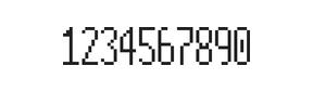 5×12数字点阵字体 ddN512AB0304