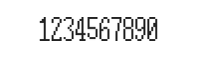 5×12数字点阵字体 ddN512AB0307