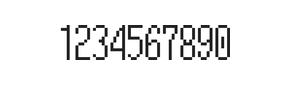 5×12数字点阵字体 ddN512AB0308