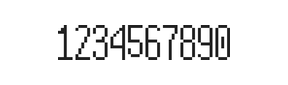 5×12数字点阵字体 ddN512AB0313