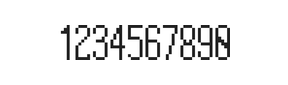 5×12数字点阵字体 ddN512AB0324