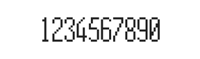 5×12数字点阵字体 ddN512AB0325