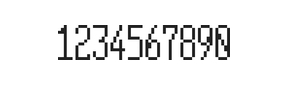 5×12数字点阵字体 ddN512AB0330