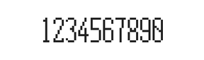 5×12数字点阵字体 ddN512AB0331