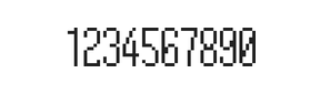 5×12数字点阵字体 ddN512AB0340