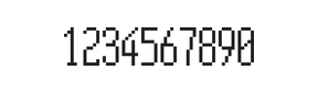 5×12数字点阵字体 ddN512AB0343