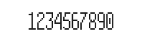 5×12数字点阵字体 ddN512AB0347