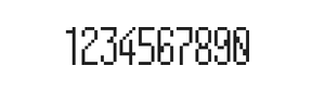 5×12数字点阵字体 ddN512AB0355