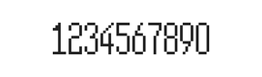 5×12数字点阵字体 ddN512AB0360