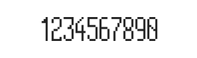5×12数字点阵字体 ddN512AB0361