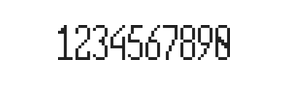 5×12数字点阵字体 ddN512AB0368