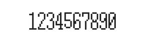 5×12数字点阵字体 ddN512AB0377