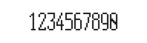 5×12数字点阵字体 ddN512AB0382