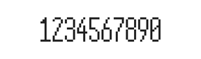 5×12数字点阵字体 ddN512AB0389