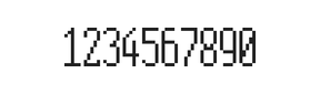 5×12数字点阵字体 ddN512AB0395