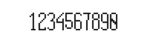 5×12数字点阵字体 ddN512AB0397