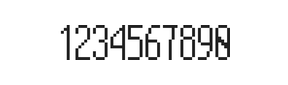 5×12数字点阵字体 ddN512AB0404