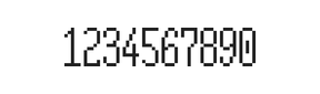 5×12数字点阵字体 ddN512AB0406