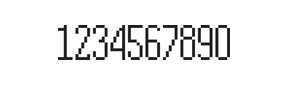 5×12数字点阵字体 ddN512AB0413
