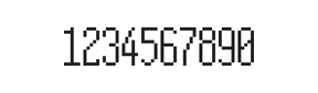 5×12数字点阵字体 ddN512AB0414