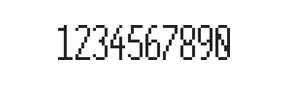 5×12数字点阵字体 ddN512AB0415