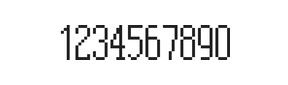 5×12数字点阵字体 ddN512AB0418