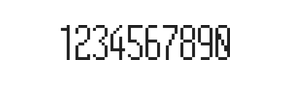 5×12数字点阵字体 ddN512AB0421