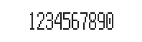 5×12数字点阵字体 ddN512AB0422