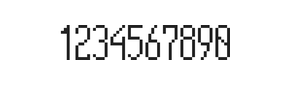 5×12数字点阵字体 ddN512AB0424