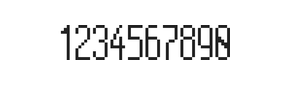 5×12数字点阵字体 ddN512AB0431