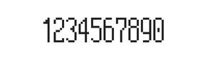 5×12数字点阵字体 ddN512AB0432