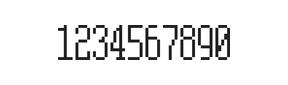 5×12数字点阵字体 ddN512AB0435