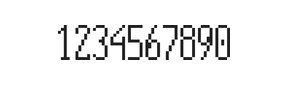 5×12数字点阵字体 ddN512AB0436